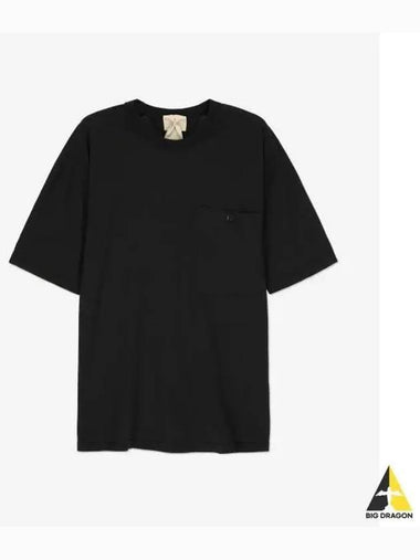 Chest pocket short sleeve t shirt black 23CTCUH02089999 - TEN C - BALAAN 1