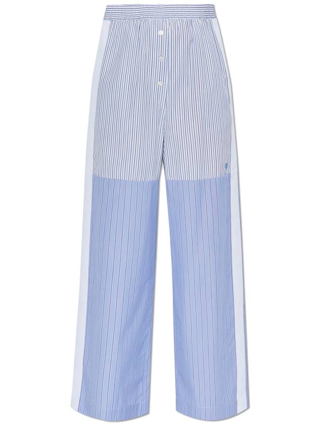 Stella McCartney Trousers With Striped Pattern, Women's, Blue - STELLA MCCARTNEY - BALAAN 1