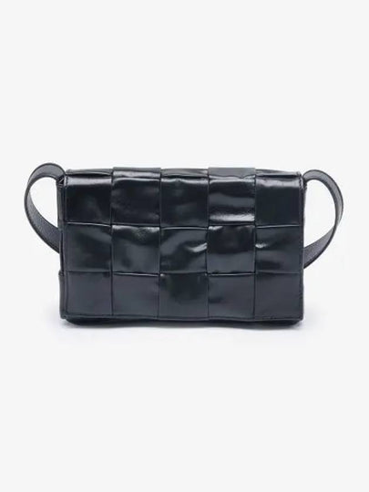 Cassette Intrecciato Small Leather Cross Bag Black - BOTTEGA VENETA - BALAAN 2