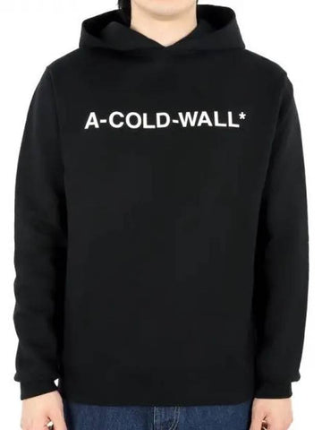 Men s Essential Logo Hooded Sweatshirt Black ACWMW083 271757 1102105 - A-COLD-WALL - BALAAN 1