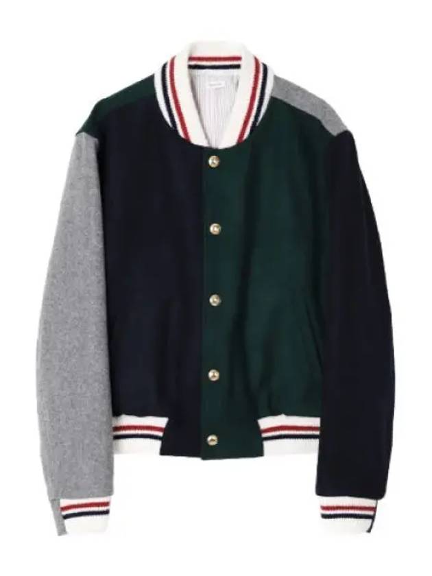 Funmix Melton Knit Blouson Jacket Men s - THOM BROWNE - BALAAN 1