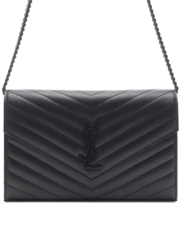 Monogram Envelope Chain Wallet Cross Bag Black - SAINT LAURENT - BALAAN 2