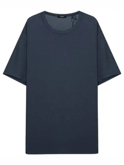 Anemone Essential Crew Neck Short Sleeve T-Shirt Navy - THEORY - BALAAN 2