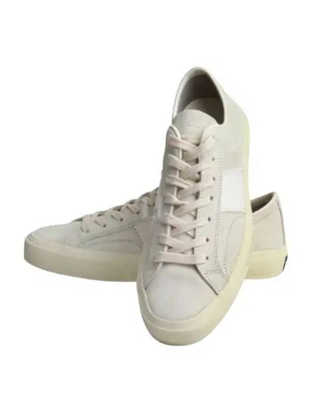 Suede Low Top Sneakers Marble Cream - TOM FORD - BALAAN 2