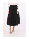 Tulle Midi A Line Skirt Black - DOLCE&GABBANA - BALAAN 3