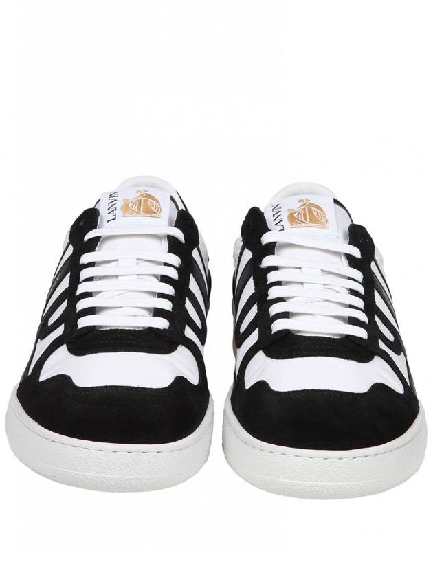 Lanvin Leather And Suede Sneakers With Nylon Inserts - LANVIN - BALAAN 3