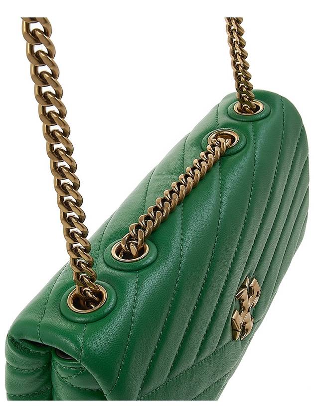 Kira Chevron Convertible Strap Small Shoulder Bag Monstera - TORY BURCH - BALAAN 8