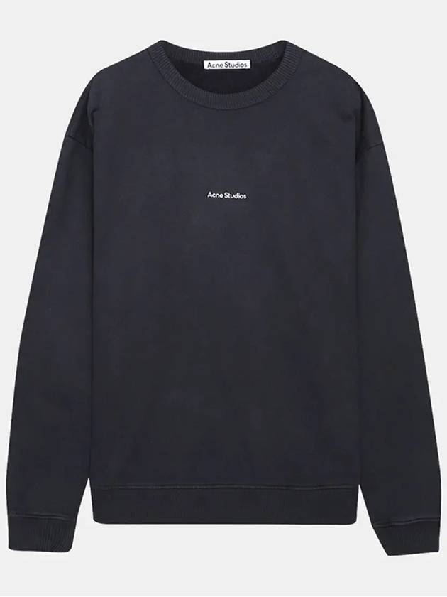 Mini Logo Crew Neck Sweatshirt Black - ACNE STUDIOS - BALAAN 6