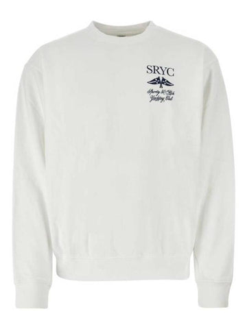 Logo Print Cotton Sweatshirt White - SPORTY & RICH - BALAAN 1