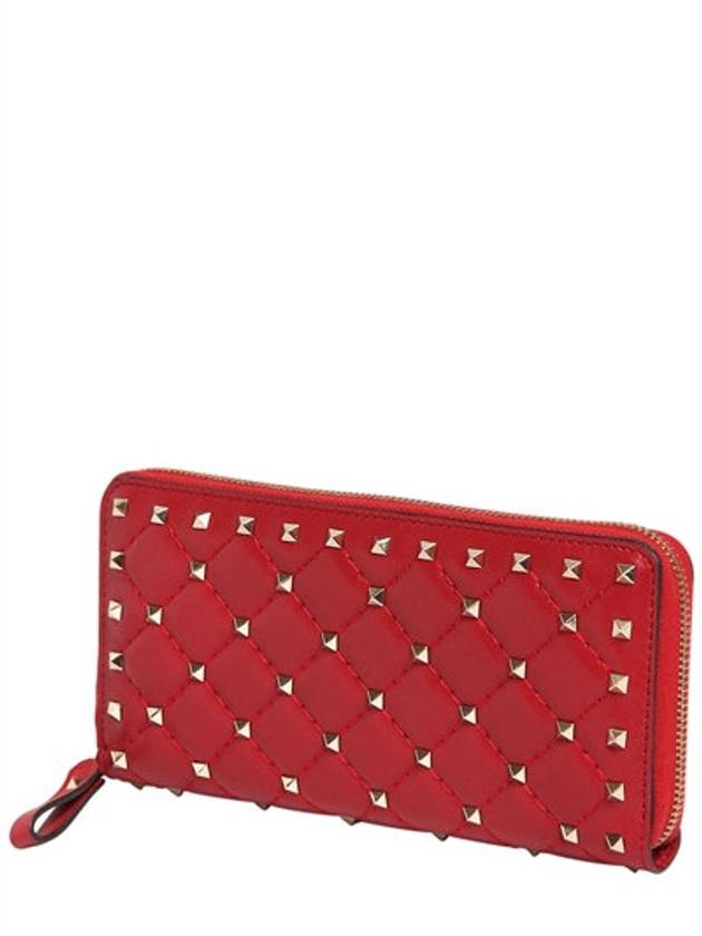 SPIKE Leather Zipper Around WalletNW2P0P00NAP - VALENTINO - BALAAN 2