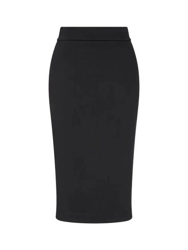 Women s back slit H line banding skirt black - EMPORIO ARMANI - BALAAN 1