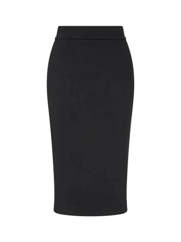 Women s back slit H line banding skirt black - EMPORIO ARMANI - BALAAN 1