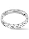 Coco Crush Quilted Ring White Gold - CHANEL - BALAAN 3