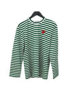 P1T164 3 Green Stripe TShirt - COMME DES GARCONS - BALAAN 1