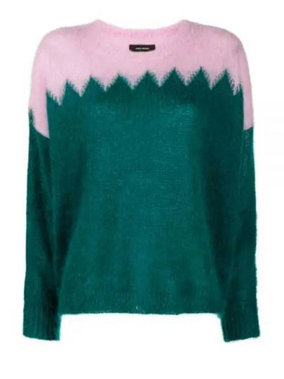 Manny Mohair Knit Top Pink Green - ISABEL MARANT - BALAAN 2