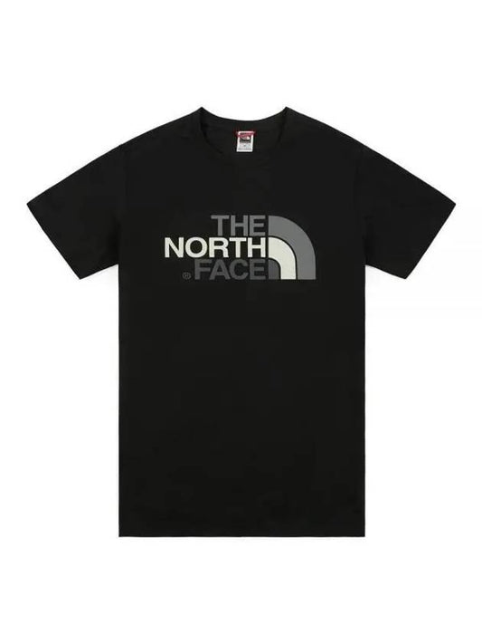 Men's Easy Cotton Short Sleeve T-Shirt Black - THE NORTH FACE - BALAAN 1