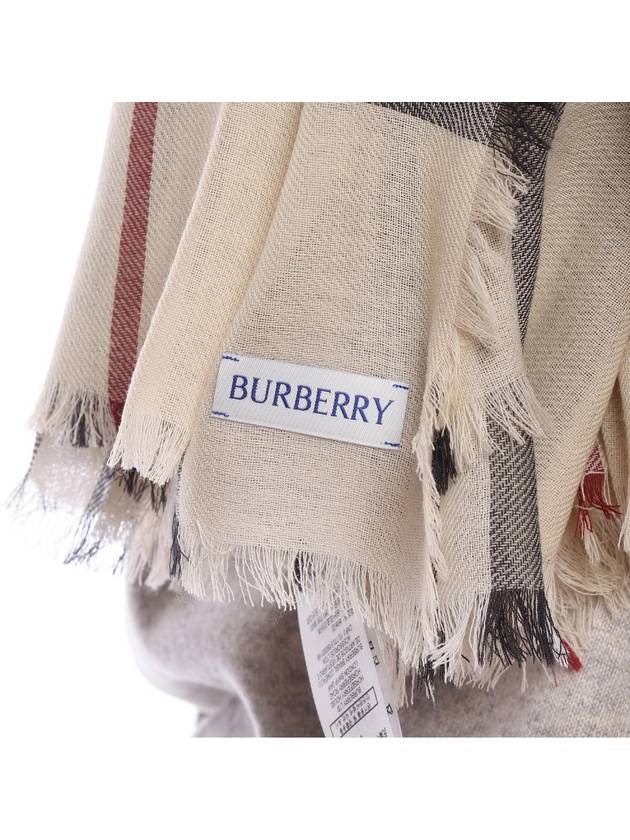 Checked Wool Scarf Beige - BURBERRY - BALAAN 7