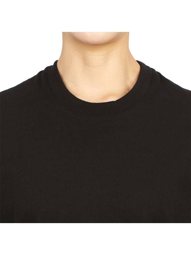 Crew Neck Cotton Short Sleeve T-Shirt Black - BOTTEGA VENETA - BALAAN 7