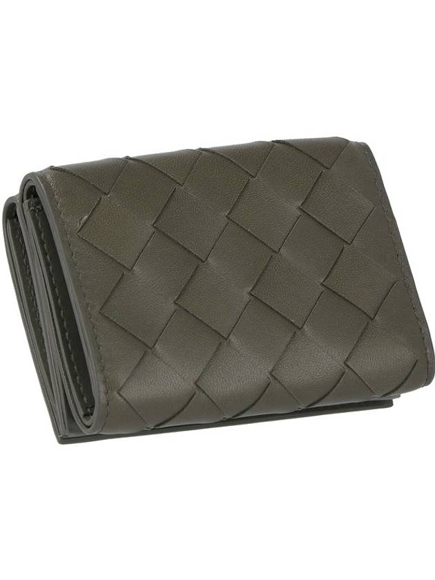 Intrecciato Continental Leather Half Wallet Grey - BOTTEGA VENETA - BALAAN 3