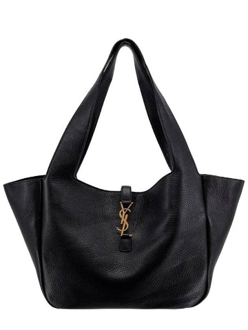 Bea Grained Leather Tote Bag Black - SAINT LAURENT - BALAAN 1