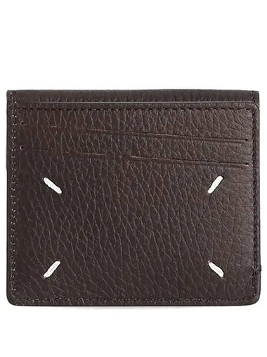 Stitched Logo Coin Card Wallet Brown - MAISON MARGIELA - BALAAN 1