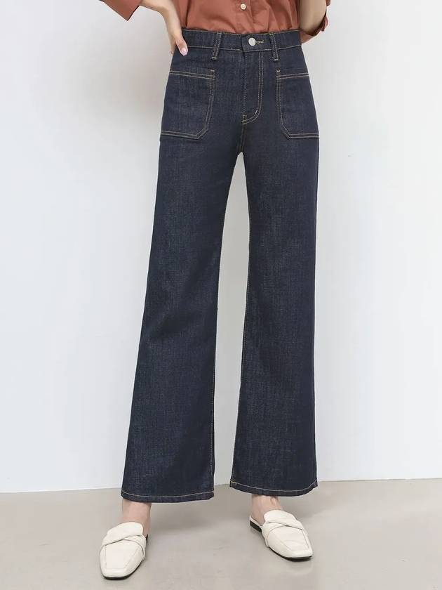 Gornel Hidden Banding Semi Wide Raw Denim Pants - MONO AT.D - BALAAN 1