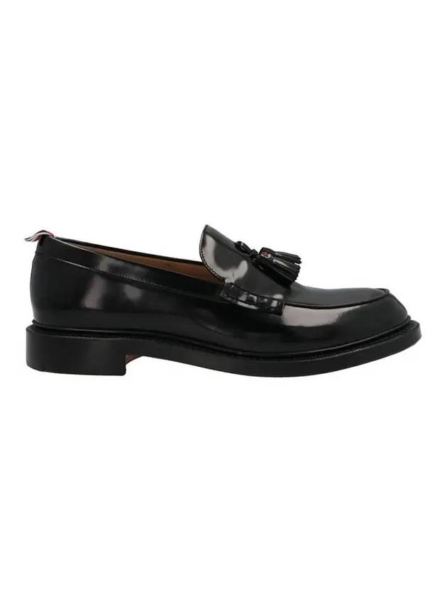 Men's Three Stripes Tab Tassel Loafers Black - THOM BROWNE - BALAAN 1