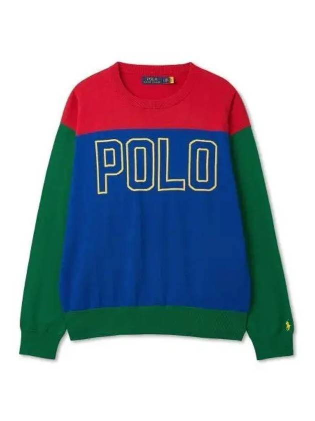 30 reward points big fit logo cotton sweater multi - POLO RALPH LAUREN - BALAAN 1