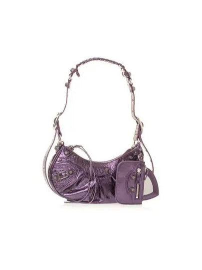 Metallic Le Cagol XS Lambskin Shoulder Bag Purple - BALENCIAGA - BALAAN 2