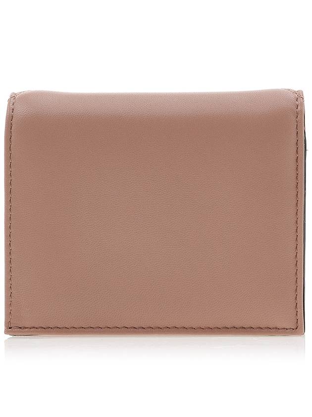 Roman Stud Small Nappa Leather Half Wallet Beige - VALENTINO - BALAAN 4