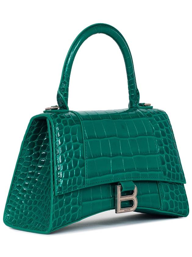 Hourglass Crocodile Small Tote Bag Green - BALENCIAGA - BALAAN 3