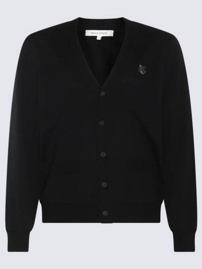 Bold Fox Head Patch Regular Cardigan Black - MAISON KITSUNE - BALAAN 2