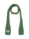 Striped tie knit muffler Green - THE GREEN LAB - BALAAN 8