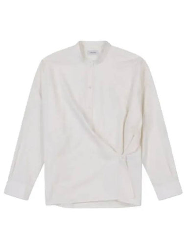 Officer Collar Twisted Shirt Chalk - LEMAIRE - BALAAN 1