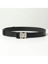 4G Logo Buckle Reversible Leather Belt Black - GIVENCHY - BALAAN 2