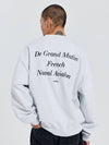 V Heavy Sweat Slogan Sweatshirt 1% Melange - DE GRAND MATIN - BALAAN 2