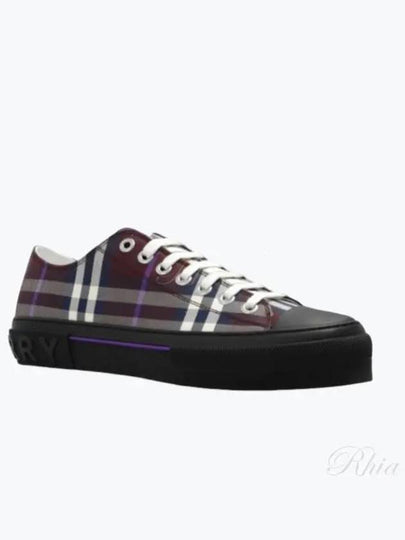 Vintage Check Canvas Low-Top Sneakers Deep Maroon - BURBERRY - BALAAN 2