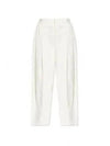 SN Bottega Veneta White wide tapered leg trousers with a fl 799335 V4CS0 3043F - BOTTEGA VENETA - BALAAN 2