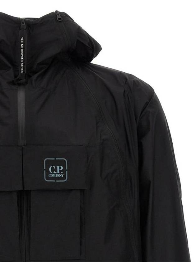 Metropolis Series Pertex Bloom Hooded Jacket Black - CP COMPANY - BALAAN 4