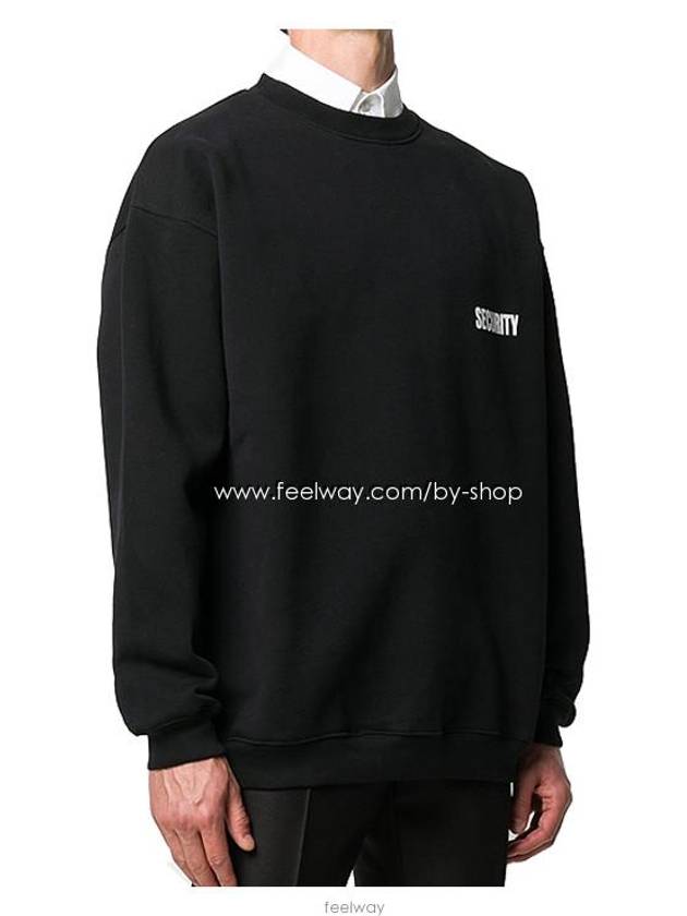 Security Crew Neck Sweatshirt Black - VETEMENTS - BALAAN 3