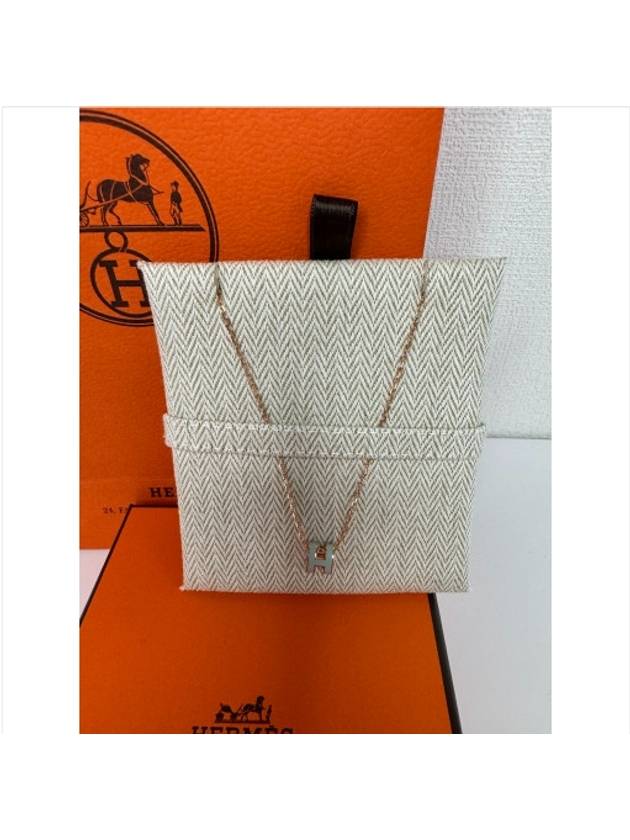 Mini Pop H Pendant Necklace Rose Gold - HERMES - BALAAN 5