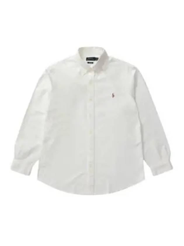 Embroidery Pony Oxford Long Sleeve Shirt White - POLO RALPH LAUREN - BALAAN 2