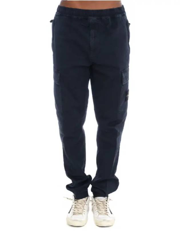 Men's Waffen Patch Cargo Pants Navy - STONE ISLAND - BALAAN.