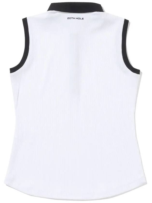 Ribbed Hidden Snap Basic Sleeveless WHITE - 20THHOLE - BALAAN 2