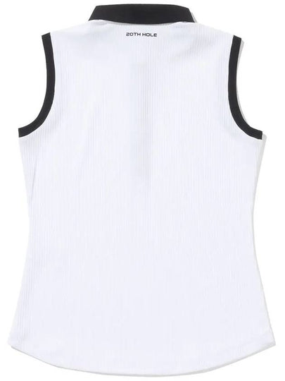 Ribbed Hidden Snap Basic Sleeveless WHITE - 20THHOLE - BALAAN 2