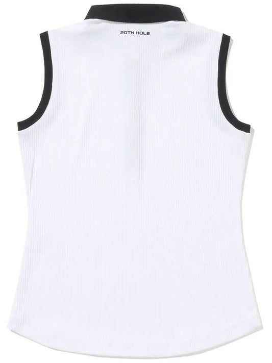 Ribbed Hidden Snap Basic Sleeveless WHITE - 20THHOLE - BALAAN 2