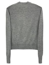 Face Patch Crop Cardigan Light Grey Melange - ACNE STUDIOS - BALAAN 3