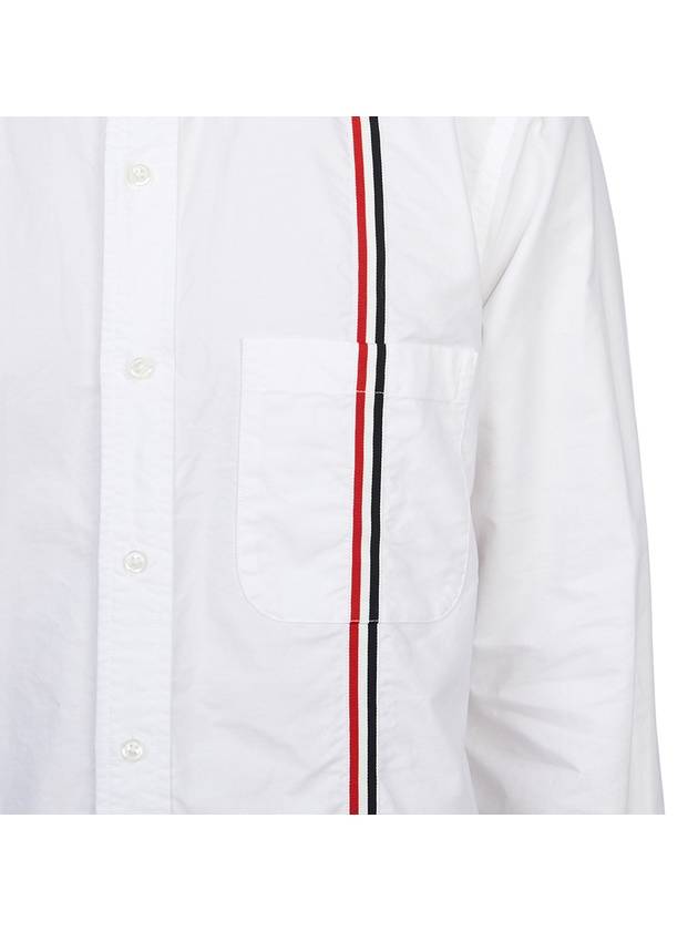 RWB Stripe Cotton Shirt White - THOM BROWNE - BALAAN 8