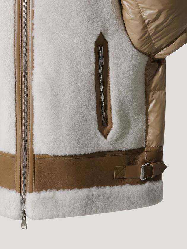 LES ALPES M glossy hybrid shearling jacket - IRO - BALAAN 5