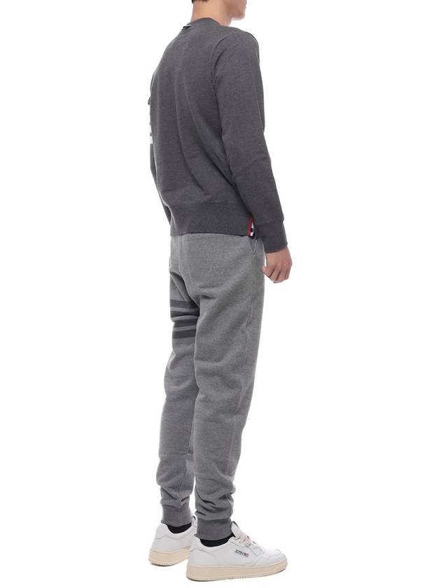 Men's Diagonal Loop Back Track Pants Medium Grey - THOM BROWNE - BALAAN 7